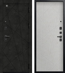 Центурион V-16 Чёрный муар+Бетон тёмный - Бетон светлый