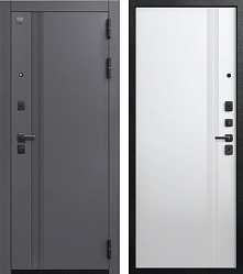 Центурион V-17 Чёрный муар+Кашемир графит - Кашемир белый