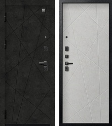 Центурион V-16 Чёрный муар+Бетон тёмный - Бетон светлый