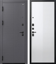 Центурион V-18 Чёрный муар+Кашемир графит - Кашемир белый