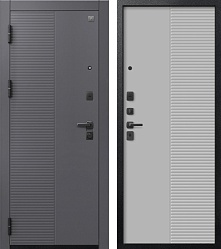 Центурион V-18 Чёрный муар+Кашемир графит - Кашемир сильвер