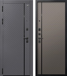 Центурион В-18-2026 Чёрный муар+Кашемир графит - Кашемир базальт