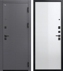 Центурион V-18 Чёрный муар+Кашемир графит - Кашемир белый